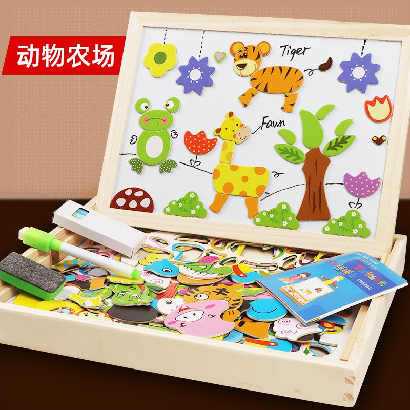 Magnetic Puzzle Children'S Brain Toys Multifunctional 3-6 Years Old 2 Dress-Up Girls Boys Kindergarten Early Education - Image 3